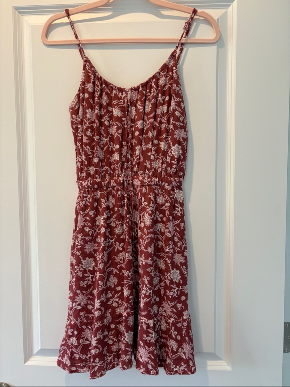 Abercrombie & Fitch Rust Red Floral Mini Dress